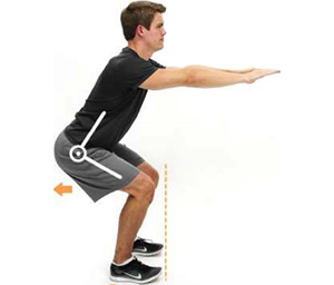 Man doing squats.