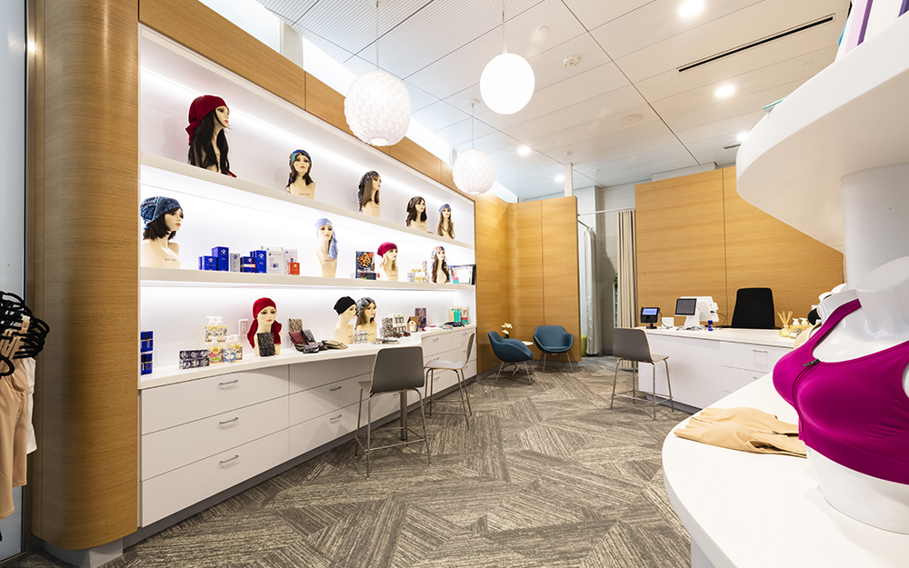 The Boutique at the Cedars-Sinai Breast Health Services building offers items specifically for breast cancer patients.